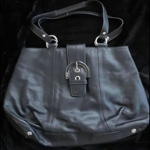 COACH Soft Leather Black shoulder bag. Like New